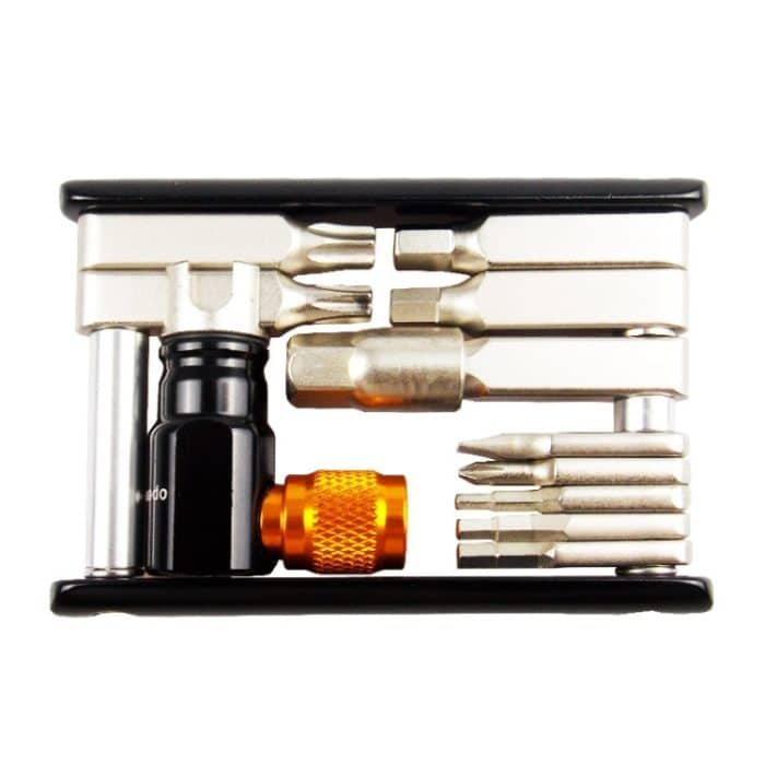 Bikeray BT037 14 in 1 Klappschraubendreher Sechskantschlüssel Inbusschlüssel CO2-Gasdüsen-Werkzeug-Kits – Bild 1