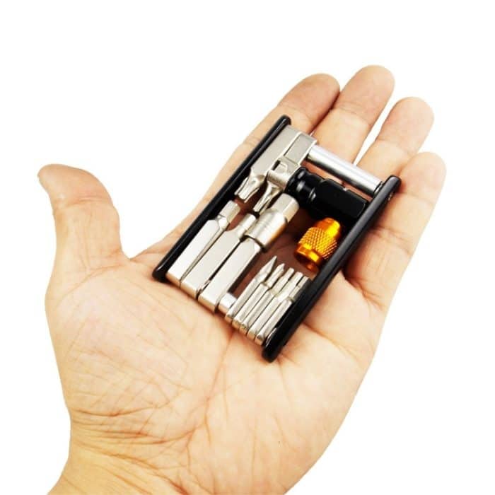 Bikeray BT037 14 in 1 Klappschraubendreher Sechskantschlüssel Inbusschlüssel CO2-Gasdüsen-Werkzeug-Kits – Bild 4