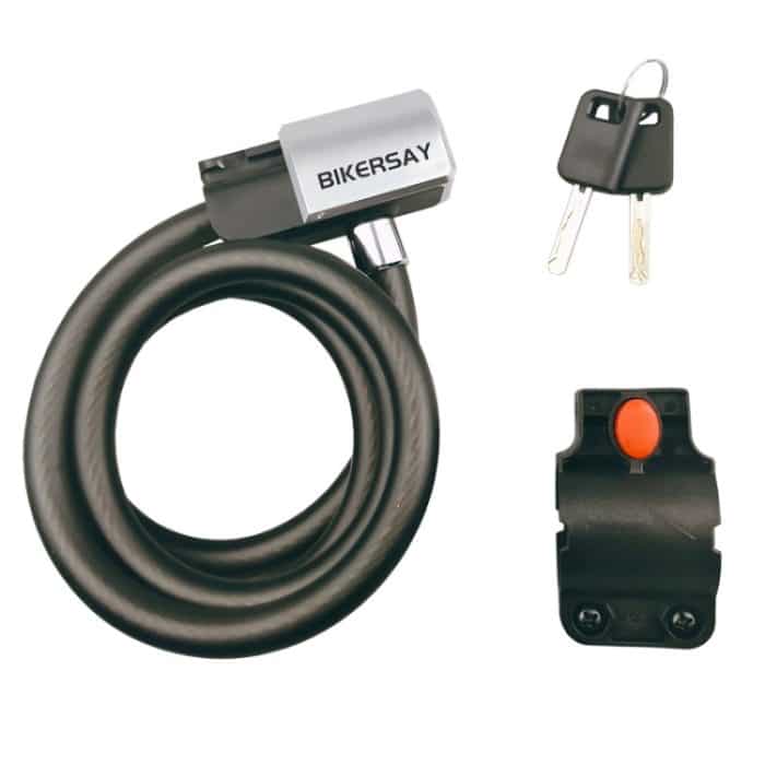 Bikeray BK011 Fahrradschlüssel-Sperre tragbare Diebstahlsicherungs-Schloss-Stahl-Kabelverriegelung mit Sperrrahmen – Bild 2