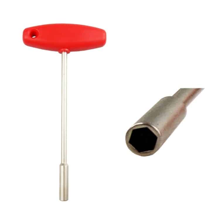 OG2302A.jpg BIKERSAY BT031B T-förmiger Steckschlüssel für MTB, Rennrad, integrierter Werkzeugstahl, verdeckter Speichenkappenschlüssel (5,5 mm Innensechskant), 4.7mm Hexagon Socket, 5.5mm Hexagon Socket – Bild 1