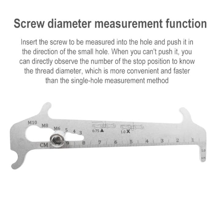 Bikeray BT035s Fahrradkette Wear Checker MTB Ketten Messgerät Messgerät Reparaturwerkzeug – Bild 4