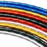 BIKERSAY Fahrrad-Fishbone-Kabelschlauch-Set mit variabler Geschwindigkeit, Aluminiumlegierung, Bambus-Verbindungsleitungsrohre, 1m Black, 1m Green, 1m Gold, 1m Purple, 1m Red, 1m Silver, 1m Blue – Bild 2