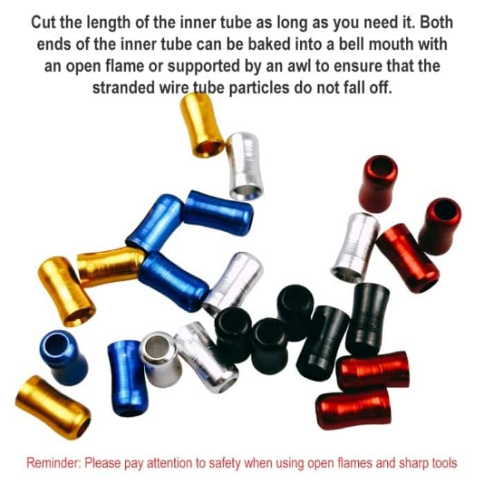 BIKERSAY Fahrrad-Fishbone-Kabelschlauch-Set mit variabler Geschwindigkeit, Aluminiumlegierung, Bambus-Verbindungsleitungsrohre, 1m Black, 1m Green, 1m Gold, 1m Purple, 1m Red, 1m Silver, 1m Blue – Bild 4