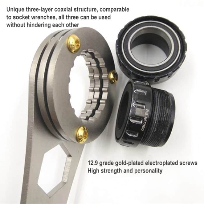 Bikersay GK-BB01 BIKE Multifunktionsschlüsselwellenentfernungswerkzeug BBR60 MT800 BB9000 – Bild 3
