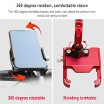 BIKERSAY MP008 Fahrrad Motorrad Aluminiumlegierung Handyhalter Lenker Clips, MP008(Black), MP008(Red), MP008(Titanium Color) – Bild 3