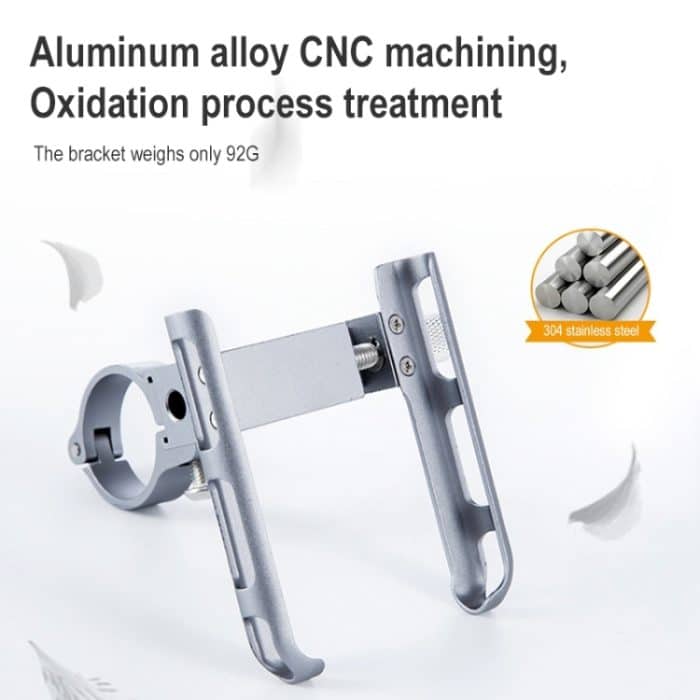 BIKERSAY MP007 Universeller Motorrad-Handyhalter aus Aluminiumlegierung, MP007(Titanium Color) – Bild 4