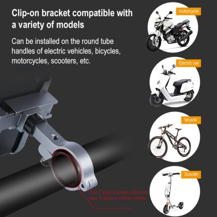 BIKERSAY MP007 Universeller Motorrad-Handyhalter aus Aluminiumlegierung, MP007(Titanium Color) – Bild 6