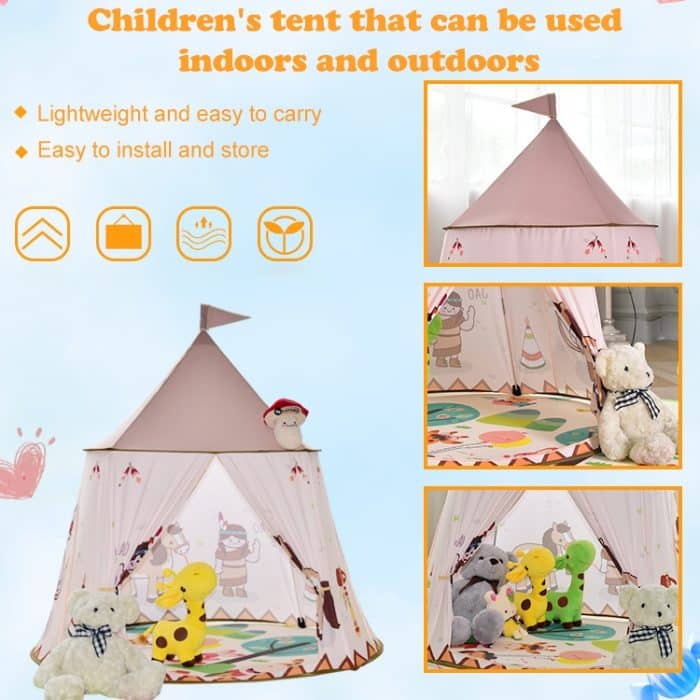 Indisches Schloss Kinder Indoor Outdoor Zelt Mongolisches Jurtenspielzeughaus mit Basistuch – Bild 3