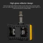 Promend PD-M04 1 Paar Mountainbicycle-Sperre Pedal Drehen Flache Pedalschnalle – Bild 6