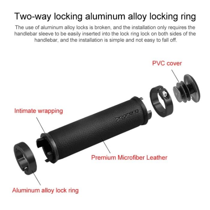 PROMEND GR-501 1 Paar Mikrofaser-Leder-Mountainbike-Griffhüllen, GR-501 – Bild 3