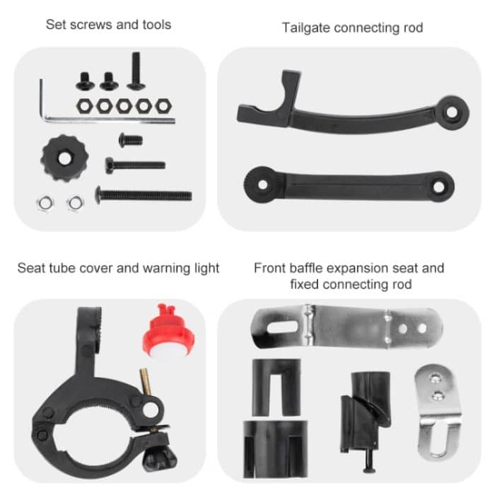 Erprobung NB-28370 1 Paar Fahrrad Schnellspanner Kunststoff einziehbarer Schutzblech – Bild 4