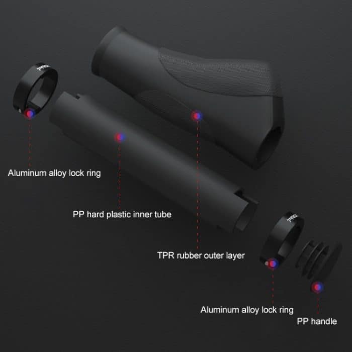 PRODEND GR-506 1 PAAR Gummi Ergonomische Kugel-Bicycle-Griffabdeckung (90mm + 130mm) – Bild 5