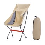 Outdoor Camping Strand tragbarer ultraleichter Klappstuhl aus Aluminiumlegierung, Folding Chair (Beige), Folding Chair (Grey), Folding Chair (Black)