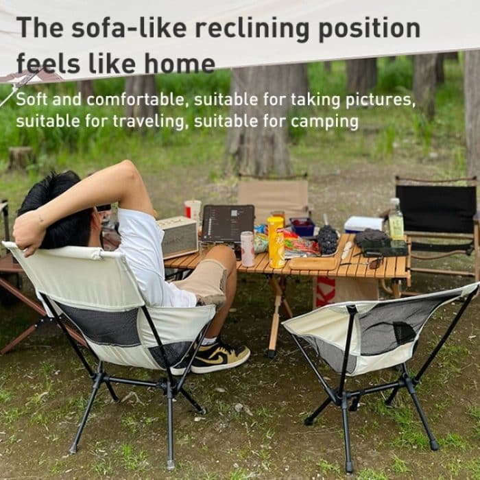 Kleiner tragbarer Klappstuhl für Camping, Freizeit und Strand im Freien, Small(Black), Small(Grey), Small(Navy Blue), Small (White) – Bild 2