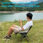 Großer tragbarer Klappstuhl für Camping, Freizeit und Strand im Freien, Large(Black), Large(Grey), Large(Navy Blue), Large (White) – Bild 3