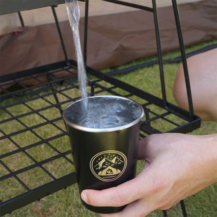 AOTU AT6657-2 4-teiliges Outdoor-Camping-Klappwasserbecher-Set aus Edelstahl – Bild 5