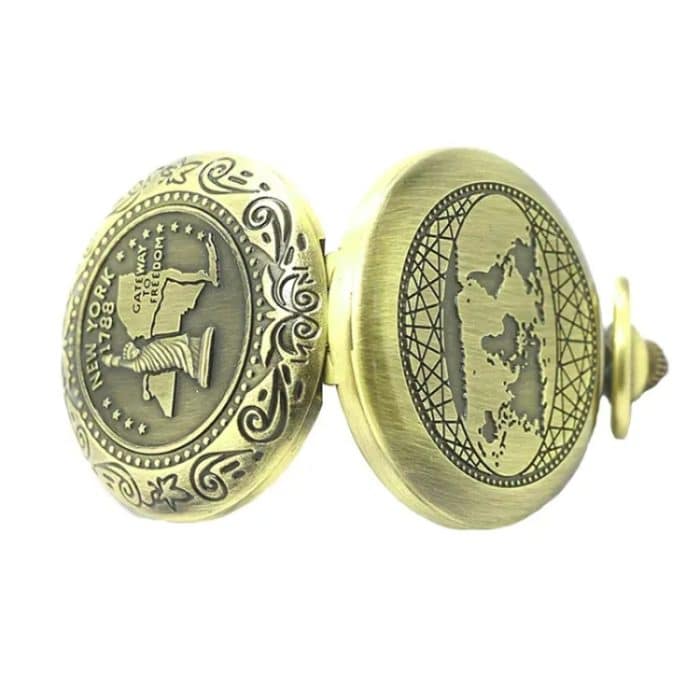 Nisa J35A Vintage Metall Flip Taschenuhr Kompass – Bild 3