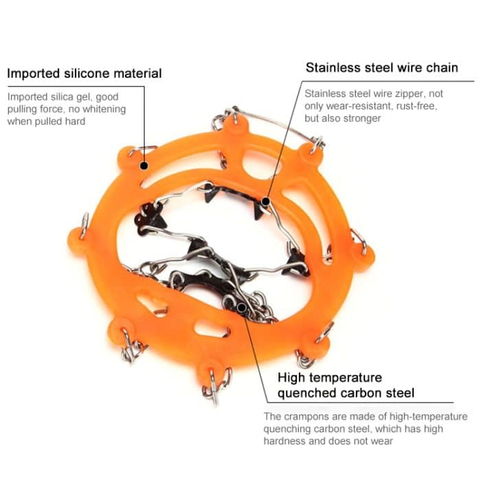 AOTU AT8601 8 Spikes Outdoor-Klettersteigeisen Schnee rutschfeste Schuhabdeckung – Bild 2