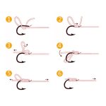 ISE 500 PCS Fischhaken mit gemischter Größe und Widerhaken Angelhaken – Bild 8