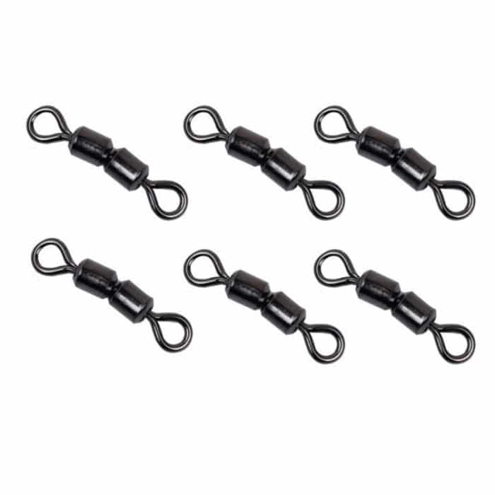 100 PCS 8 Word Shape Fishing Rolling Swivels Doppelring-Anschluss – Bild 3