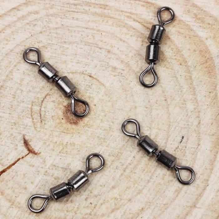 100 PCS 8 Word Shape Fishing Rolling Swivels Doppelring-Anschluss – Bild 5