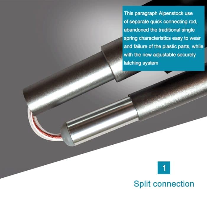 125 cm verstellbarer tragbarer Outdoor-Trekkingstock aus Aluminiumlegierung, Green#125cm, Blue#125cm, Red#125cm, Yellow#125cm – Bild 4