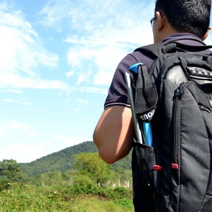 125 cm verstellbarer tragbarer Outdoor-Trekkingstock aus Aluminiumlegierung, Green#125cm, Blue#125cm, Red#125cm, Yellow#125cm – Bild 9