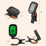 Gitarren-Stimmgerät zum Anklemmen, präzises chromatisches Stimmgerät für Akustikgitarre, Bass, Banjo, Violine und Ukulele – Bild 5