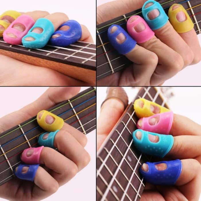 10 PCS Gitarren Ukulele Saiteninstrument Fingerschutz Anti-Schmerz-Fingerkappe in zufälliger Farbabgabe (Größe: M) – Bild 6