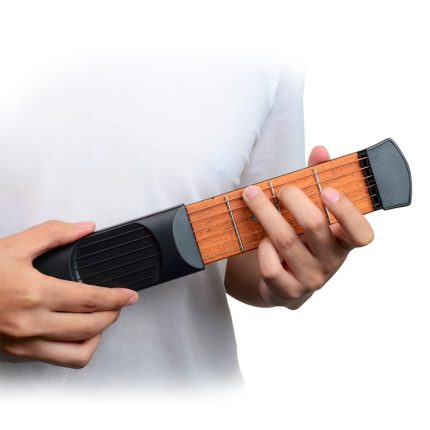 Mini-Taschengitarre, tragbarer Gitarrentrainer, Finger-Akkord-Konvertierungstrainer KD10, 4 characters, 6 characters