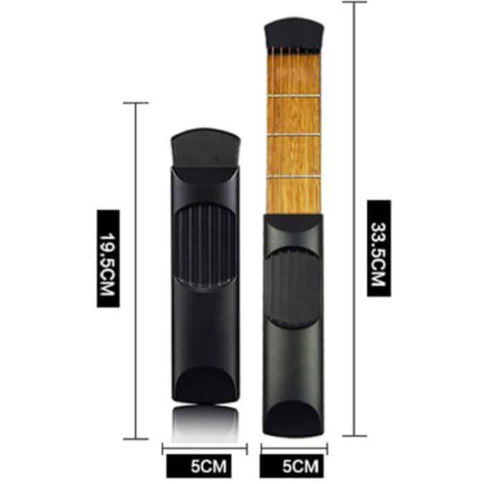 Mini-Taschengitarre, tragbarer Gitarrentrainer, Finger-Akkord-Konvertierungstrainer KD10, 4 characters, 6 characters – Bild 3