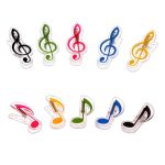10 PCS PP Material Edelstahl Spring Music Note Form Buchclip Deluxe Seitenhalter, zufällige Farblieferung – Bild 2