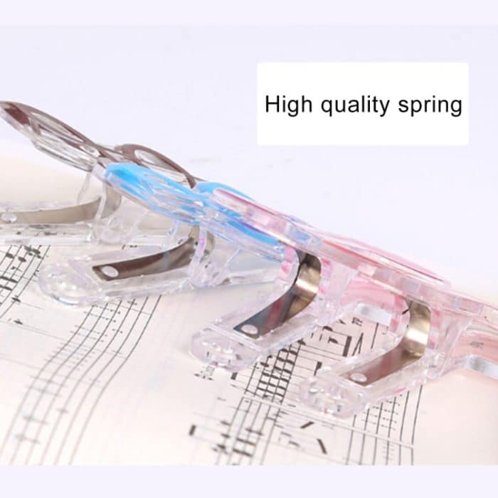 10 PCS PP Material Edelstahl Spring Music Note Form Buchclip Deluxe Seitenhalter, zufällige Farblieferung – Bild 3