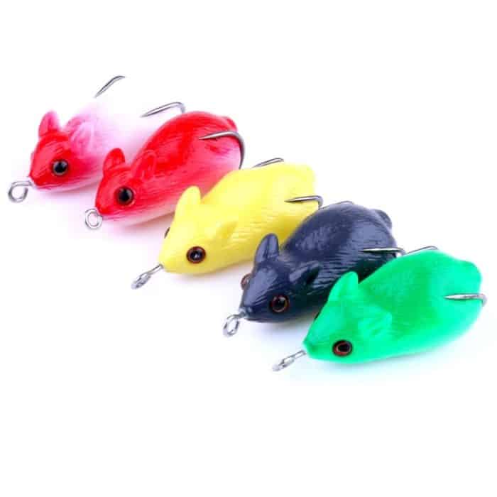 HENGJIA 5cm Biomimetic Mouse Fishing Bait Angelköder, zufällige Farbabgabe – Bild 6