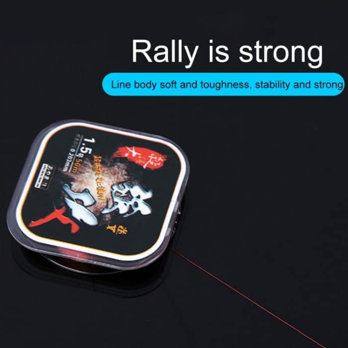 1,5 C, 0,203 mm, 2,46 kg Knotenspannung, 2,99 kg gerade Linienspannung, 50 m starke importierte Rohseide-Nylon-Angelschnur, 1.5C/0.203mm – Bild 3