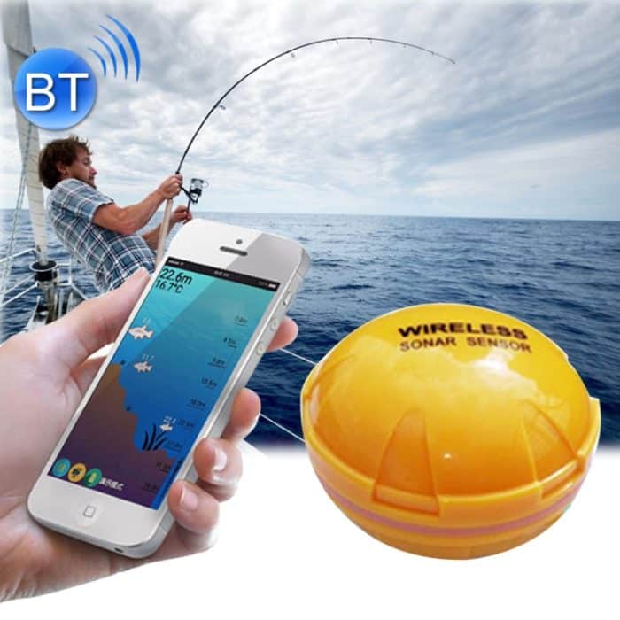 Bluetooth Fish Detector 125KHz Sonarsensor 0,6-36 m Tiefenortung Fishes Finder Alarm für iOS- und Android-Handys – Bild 1