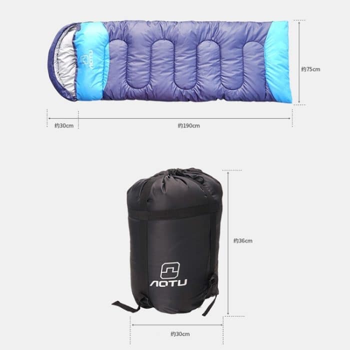 AOTU AT6101 1,6 kg Outdoor-Camping-Warmschlafsack mit nähbarem Umschlag, 1.6kg – Bild 2
