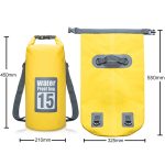 Wasserdichte Outdoor-Trockentasche mit zwei Schultergurten, Fassungsvermögen: 15 l, 15L – Bild 4