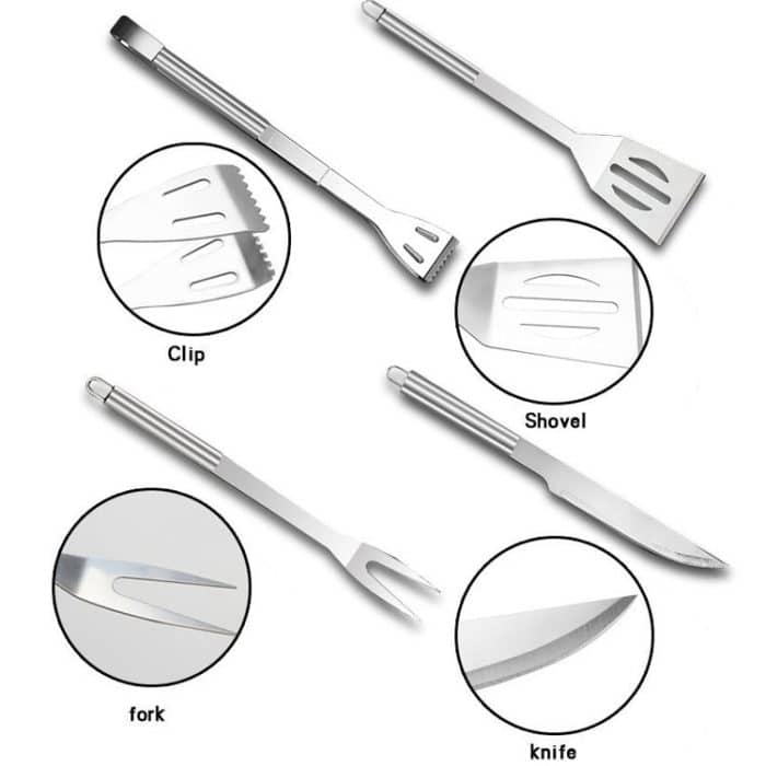 12 in 1 Outdoor Geschirr Set Camping Barbecue Geschirr Picknick Tool Set – Bild 3