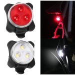 COB Lamp Bead 160LM USB-Aufladung Wasserdichtes Viergang-Fahrradscheinwerfer- / Rücklichtset, Rot + Weißlicht 650MA