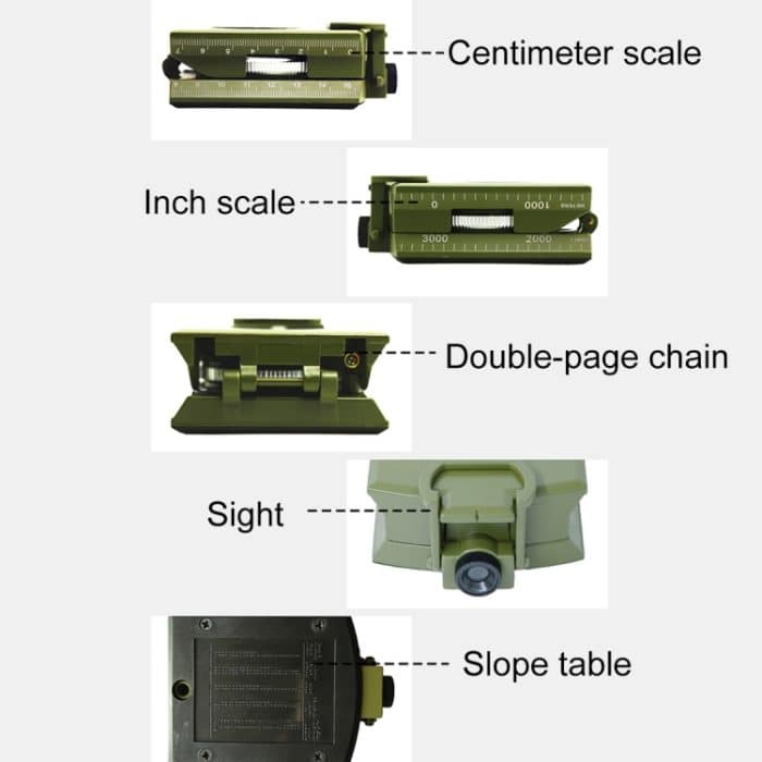 GoldGood K4074 Outdoor-Multifunktions-Militärreise-Geologie-Taschen-Prismenkompass mit leuchtendem Display, K4074 – Bild 4