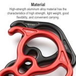 XINDA XD8602 Kletterrettungs-Abseilgerät in Form einer Acht mit Abseilgerät und Sicherungsgerät mit gebogenem Ohr – Bild 4