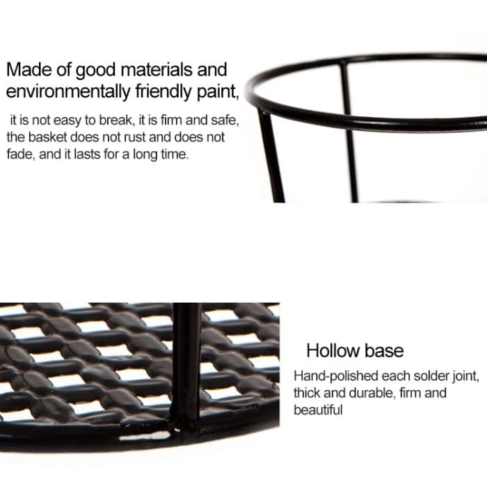 2 Stück Eisen-Metallgeländer für Topfpflanzen, hängendes Blumentopfregal – Bild 3