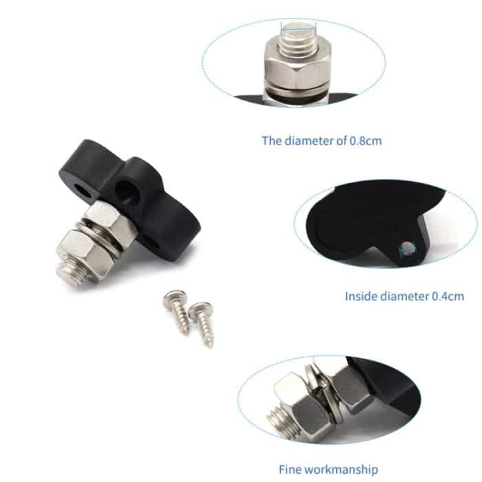 Einzelne Hochleistungs-Klemmenbolzen Schwarze M10-Sammelschiene für Auto / Wohnmobil / Boot – Bild 7