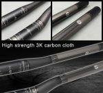 TOSEEK Vollcarbon Rennrad gebogener Lenker, Größe: 620 mm (matt) – Bild 3