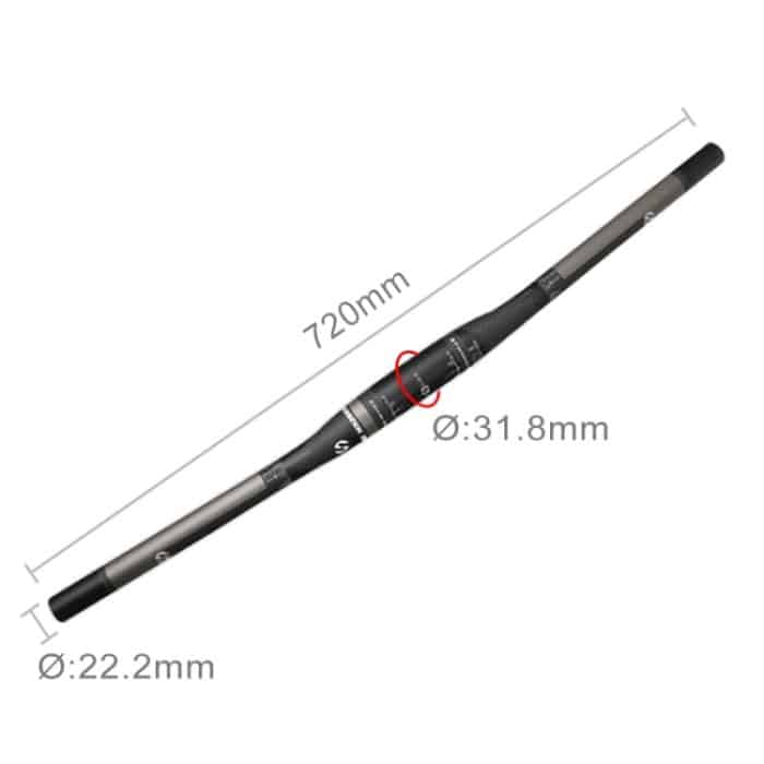 TOSEEK Vollcarbon Rennrad Gerader Lenker, Größe: 720 mm (matt) – Bild 2