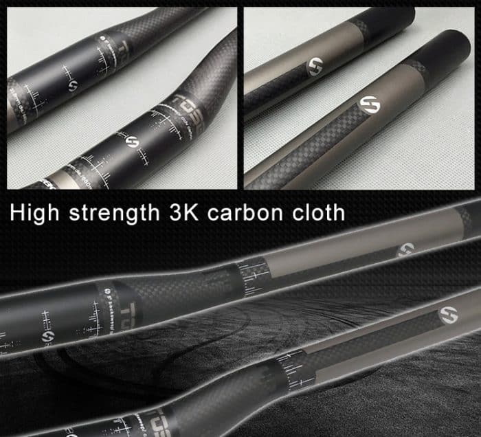 TOSEEK Vollcarbon Rennrad Gerader Lenker, Größe: 720 mm (matt) – Bild 3