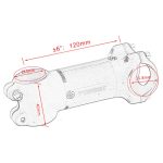 TOSEEK Straße Mountainbike Ultralenkervorbau Riser-Hahn, Größe: 6 Grad, 120 mm – Bild 4
