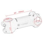 TOSEEK Road Mountainbike Ultraleichter Lenkerschaft-Riser-Wasserhahn, Größe: 6 Grad, 100 mm (matt) – Bild 4