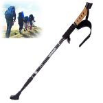 KODENOR Outdoor-Bergsteigen, tragbar, faltbar, Aluminiumlegierung, gerader Griff, Alpenstöcke, Trekkingstöcke, Länge: 66–135 cm, Length : 66-135CM (Black), Length : 66-135CM (Blue), Length : 66-135CM (Red), Length : 66-135CM (Silver)